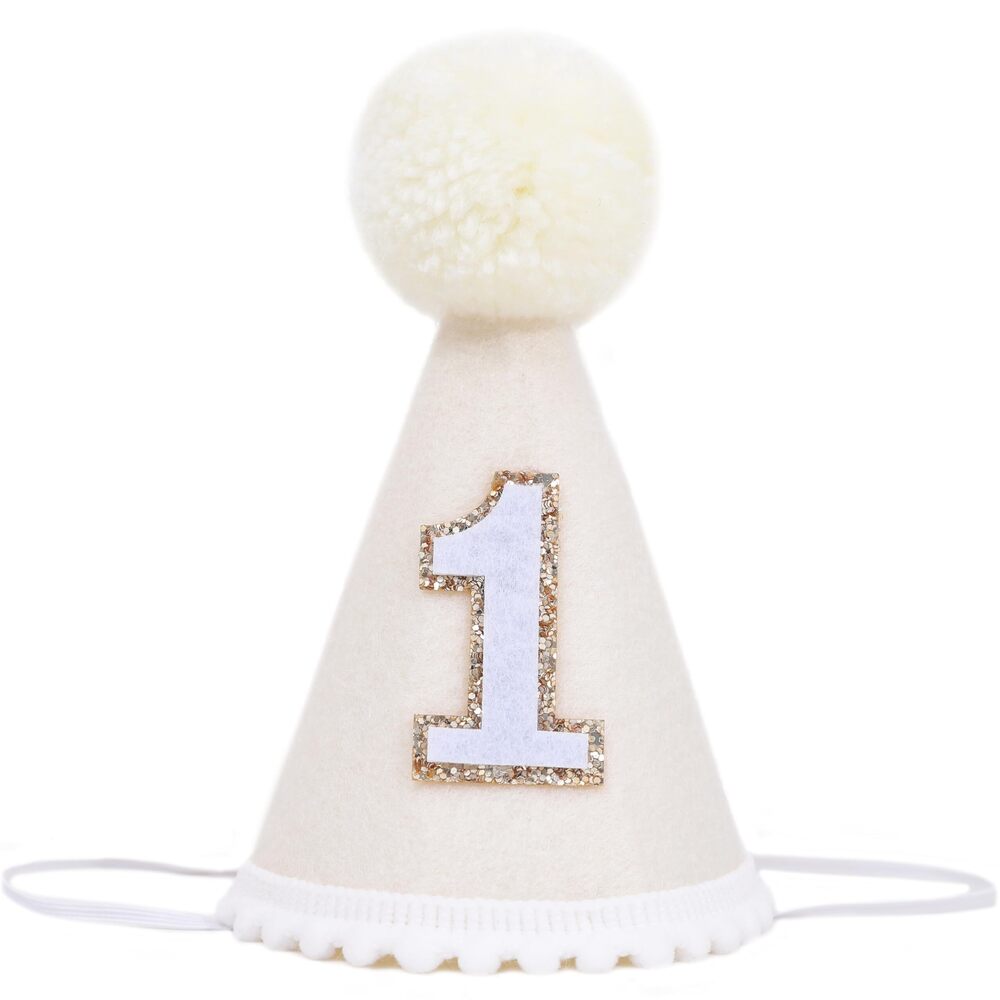 7037 Natural Boho Birthday Hat - 1st Birthday Decoration, Cake Smash Photo